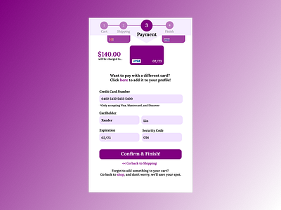 Credit Card Checkout (Daily UI - Day 002) checkout creditcard creditcardcheckout dailyui dailyui 002 ui