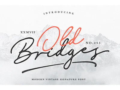 Old Bridges - Vintage Script Font branding design calligraphy free font free fonts lettering lettering artist lettering logo logo text retro retro logo script script font vintage vintage logo