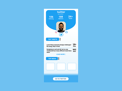 User Profile (Daily UI - Day 006) app design daily ui 006 daily ui challenge dailyui mobile app ui user profile