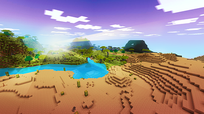Beautiful Oasis in Desert in Realmcraft Free Minecraft Clone build craft free minecraft game art game design games landscape minecraft building nature pixel art realmcraft