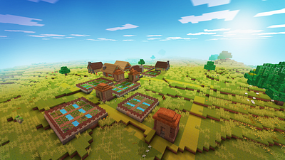 Amazing Farm, Green Plains Biome in Realmcraft Free Minecraft build craft free minecraft game art game design games landscape minecraft building nature pixel art realmcraft