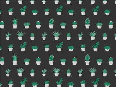 Cacti and Succulents Pattern cacti cactus cute houseplants illustration pattern plant repeating pattern seamless pattern succulents