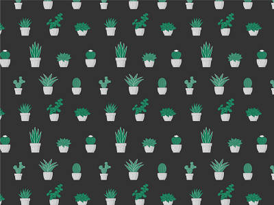 Cacti and Succulents Pattern cacti cactus cute houseplants illustration pattern plant repeating pattern seamless pattern succulents