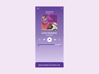 Music Player (Daily UI - Day 009) daily ui daily ui 009 daily ui challenge dailyui music player music player app music player ui ui