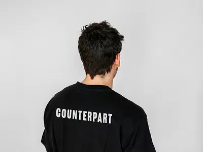 Counterpart t-shirt back apparel argentina asis back black branding brunch cafe coffee shop design echo park food identity logo los angeles print restaurant tshirt uniform