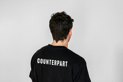 Counterpart t-shirt back apparel argentina asis back black branding brunch cafe coffee shop design echo park food identity logo los angeles print restaurant tshirt uniform