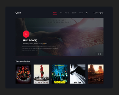 OTT, Onilne Video Streaming Website UI blockbuster movie streming entertailment website movie website music website oniline entertainment online broadcasting online cinema online movie online music online tv ott website video streaming watch online