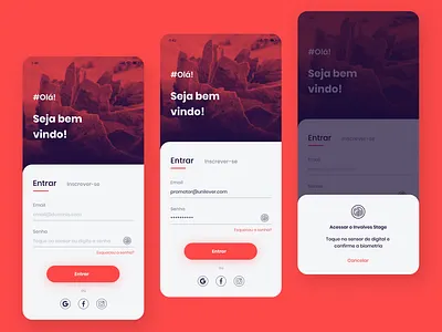Involves Stage | Login app design information architecture product design ui ux uxui