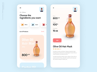 Hair Products - Mobile App Concept app app design concept illustraion mobile app mobile app design mobile design mobile ui ui uiux