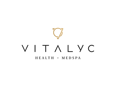 Vitalyc Health + Medspa custom type gold foil health and medspa health club luxury luxury logo luxury medspa med spa medspa modern medspa self transformation