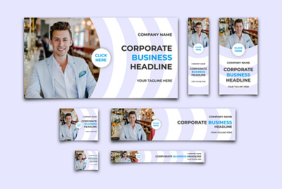 Web Banner Ads Design - 7 Size & Fully Editable Ai advertising banner banner ads banner design branding business company corporate fashion realstate restaurant web design