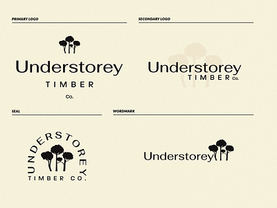 Understorey Timber Co. | ID System brand brand identity brand identity system branding elegant icon identity logo logomark mark nature seal startup structure tree trees typography wood woodworking wordmark