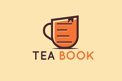 Tea Book creative logo