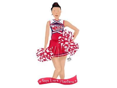 Santana design glee illustration illustration digital naya rivera nayarivera santana lopez santanalopez