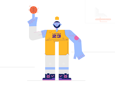 Lebron James - Challenge basketball caracter design flat illustration jordan kobe lakers lebron lebron james lebronjames los angeles los angeles lakers michael jordan motion nike sport