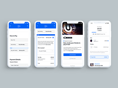 Pay with Friends - Mobile billing checkout invite invite to pay order confirmation pay payment request request money share shop logo split split bill split with friends