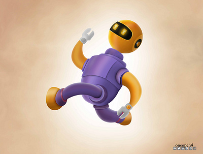 Running Robot adobe art cartoon cartoons character color design drawing illustrator photoshop ranning robot robotic soprt