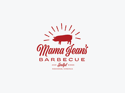 Mama Jean's Barbecue branding design logo logo design