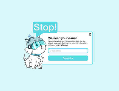 Pop up message Mr. Snuffles dognews ( #dailyui 016) dailyui dog mobile ui rickandmorty ui ux