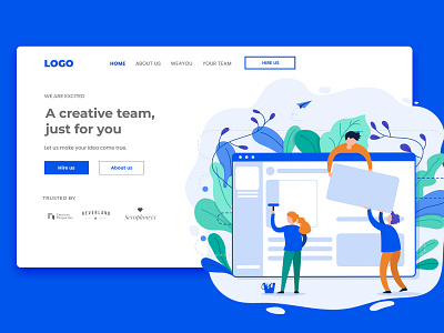 Creative Team Hero Section creative agency creative team hero hero section ui design web design