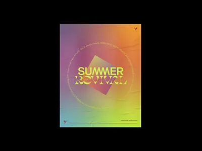 Summer Revival Poster church gradient graphic design poster revival summer type typography