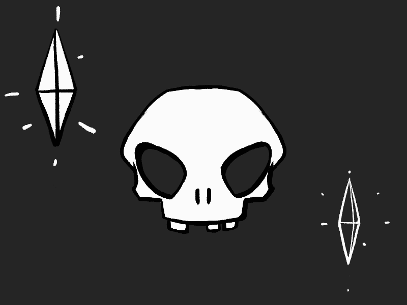 Skull 360 spin 2d 2d animation 2d fx animation animation 2d clip studio paint design frame by frame hand drawn oldschool skull tattoo