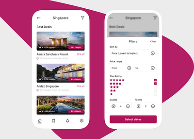 Hotel booking App concept app booking design hotel hotel booking ui