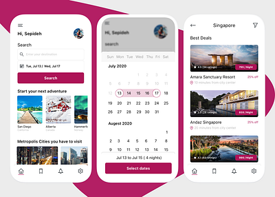 Hotel booking App concept app booking design hotel hotel booking ui