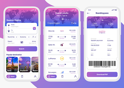 Flight reservation App concept app booking design flight booking flight ticket flights ui