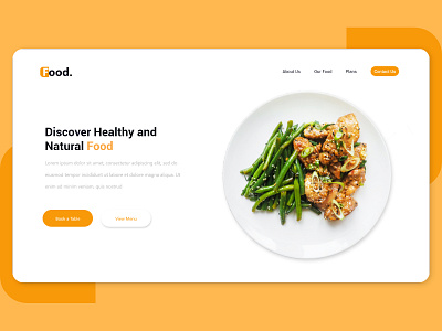 Food Landing Page Concept adobe xd app design adobe xd templates alifemu book food food food app food landing page food ui landing page restaurant restaurant landing page ui design web templates web theme design