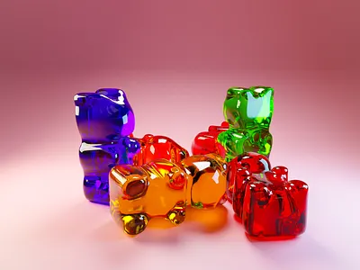 Day 48 - Gummy Bears 3d 3d art blender clean concept design different gummy gummy bear render