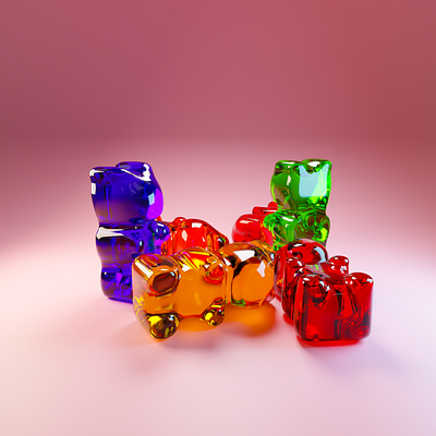 Day 48 - Gummy Bears 3d 3d art blender clean concept design different gummy gummy bear render