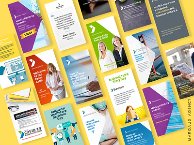 BURNHAM BENEFITS branding design health healthandwellnessbranding instagram insurance branding insurance company social media design socialmedia socialmediamarketing socialmediapost wellnessagency