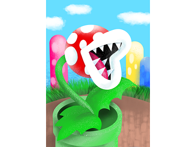 Piranha Plant design game gamers games illustration krita mario nintendo piranha plant plant supermario vector
