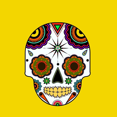 sugar skull dx 666 design illustration vector