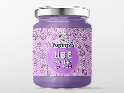 Ube Butter label design @design @labeldesign @vector