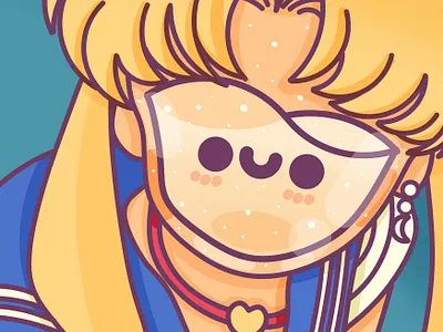 Sailor Moon cute design graphic happy illustration kawaii minimal moon pastel redraw sailor sailormoon sailormoonredraw