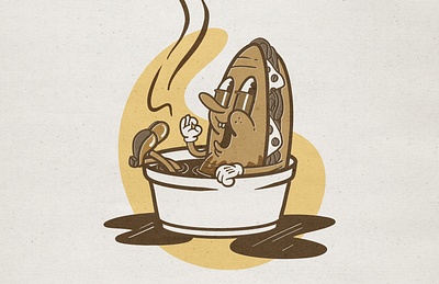 French Dip cartoon characterdesign food funny illustration illustrator silly