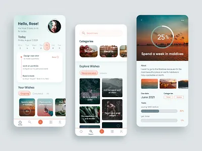 Wishlist Application app designchallenge designwich mobile app mobile ui ui ui design uidesign uidesigner