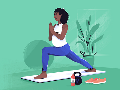 Celebrating Pregnant Women character character design editorial illustration illustrator people pregnant woman yoga