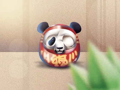 Pandaruma animal character daruma doll illustration illustrator japan photoshop vector