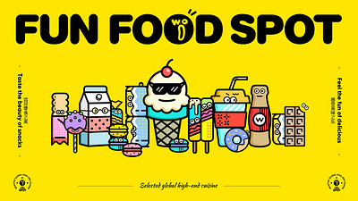 woo food-3 branding design flat illustration logo