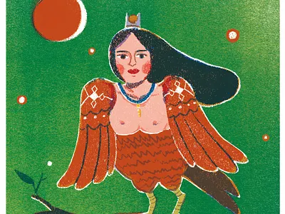 Sirin art birds character design folklore illustration russian sirin slavic taiwan