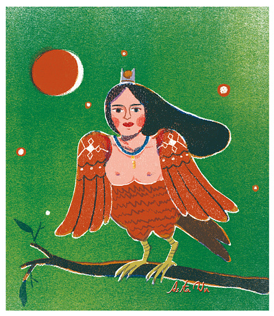 Sirin art birds character design folklore illustration russian sirin slavic taiwan