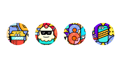 woo food branding design flat illustration logo