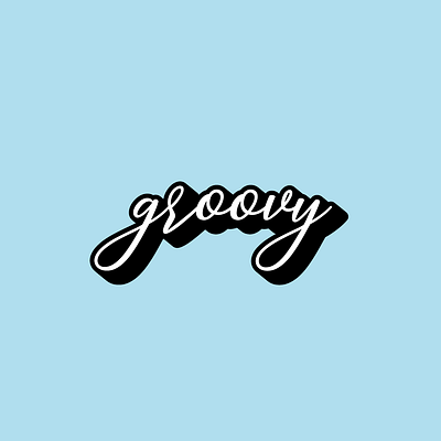 groovy art design icon illustration illustrator lettering logo minimal typography vector