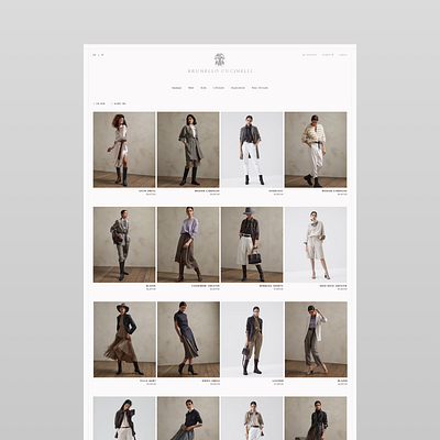 Brunello Cucinelli concept - e-commerce site. clothes design ecommence ecommerce homepage italian italy minimal online store photography store typogaphy user interface design uxui web web design
