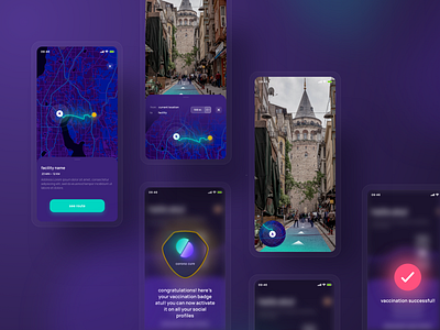 Achievement | coronacure achievement app badge complete consult corona covid dark done follow freelance gamification map navigation proof route social success travel validation