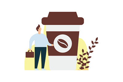Coffe art coffee colorfull design flat graphic illustration imagination simple vector