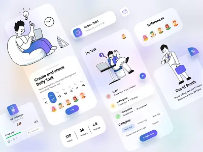 Task Management UX/UI Design app interface minimal mobile mobile app mobile apps mobile ui mobileapp mobileappdesign ui ui design uiux ux ux ui design